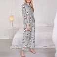 thumbnail image 3 of Balery Santa with Gifts Conjunto de Pijama con Estampado para Mujer, Conjunto de Dos Piezas con Manga Larga, Ropa de Dormir Suave con Bolsillos, Pijamas Cómodos-XX-Large, 3 of 7