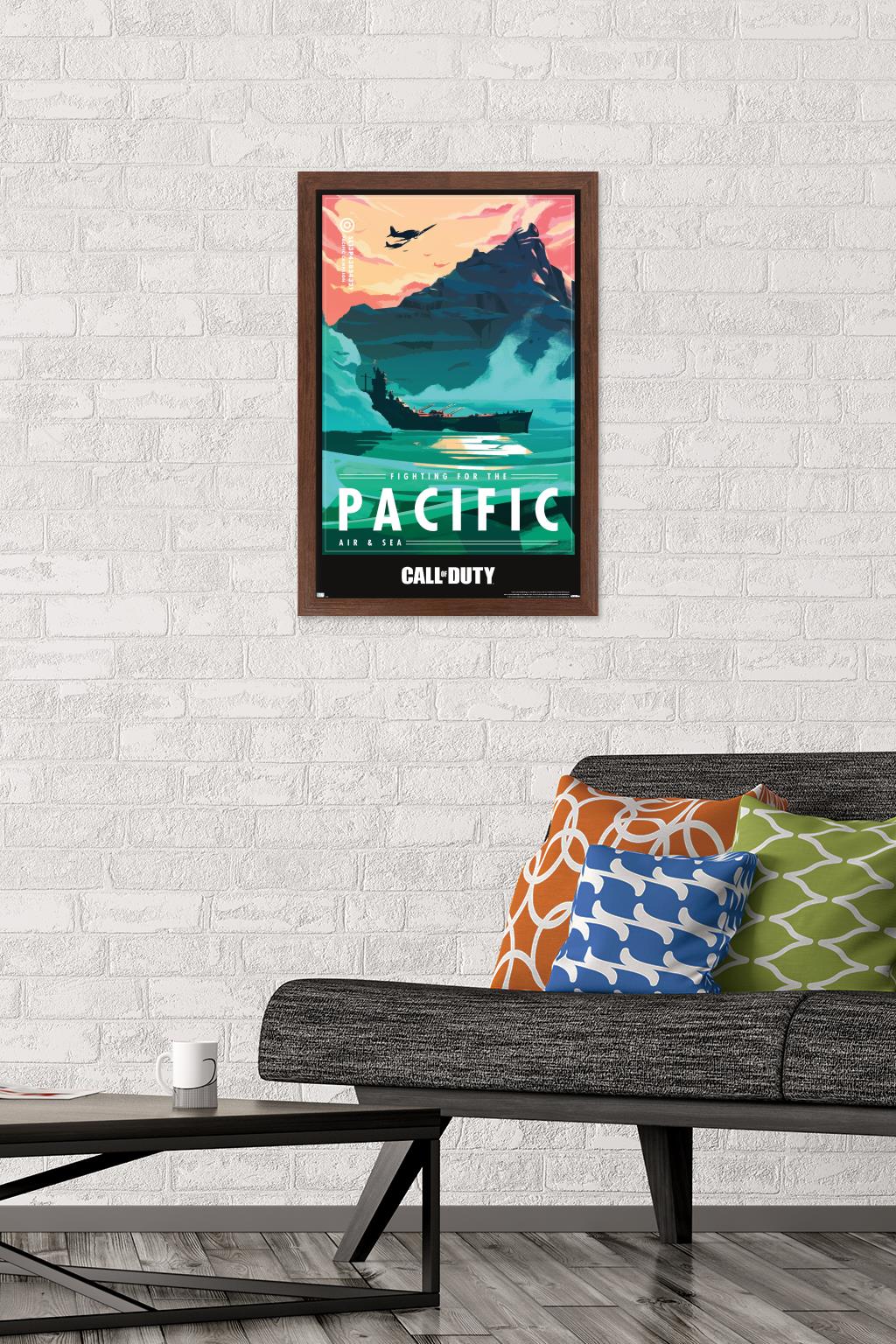 Call of Duty: Vanguard - Pacific Wall Poster, 14.725" x 22.375", Framed