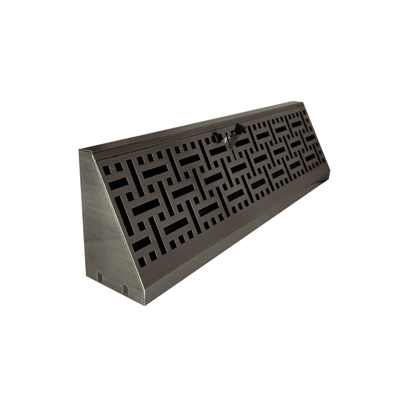 Imperial 15" Antique Brass Metal Decorative Baseboard Register - Heating Vent