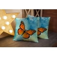 thumbnail image 2 of Set of 2 Butterfly Throw Pillow Covers 18X18 Inch Decorative Pillow Cases for Couch Bedroom Living Room, 2 of 6