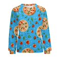 thumbnail image 7 of Sweatshirt For Womens Crewneck Fun Pizza Hoodies Teen Girls Cute, 7 of 7