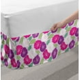 thumbnail image 2 of Botanical Bed Skirt, Pattern with Gentle Bindweeds and Leaves on Dotted Background Garden Art Theme, Elastic Bedskirt Dust Ruffle Wrap Around for Bedding Decor, 4 Sizes, Multicolor, by Ambesonne, 2 of 2