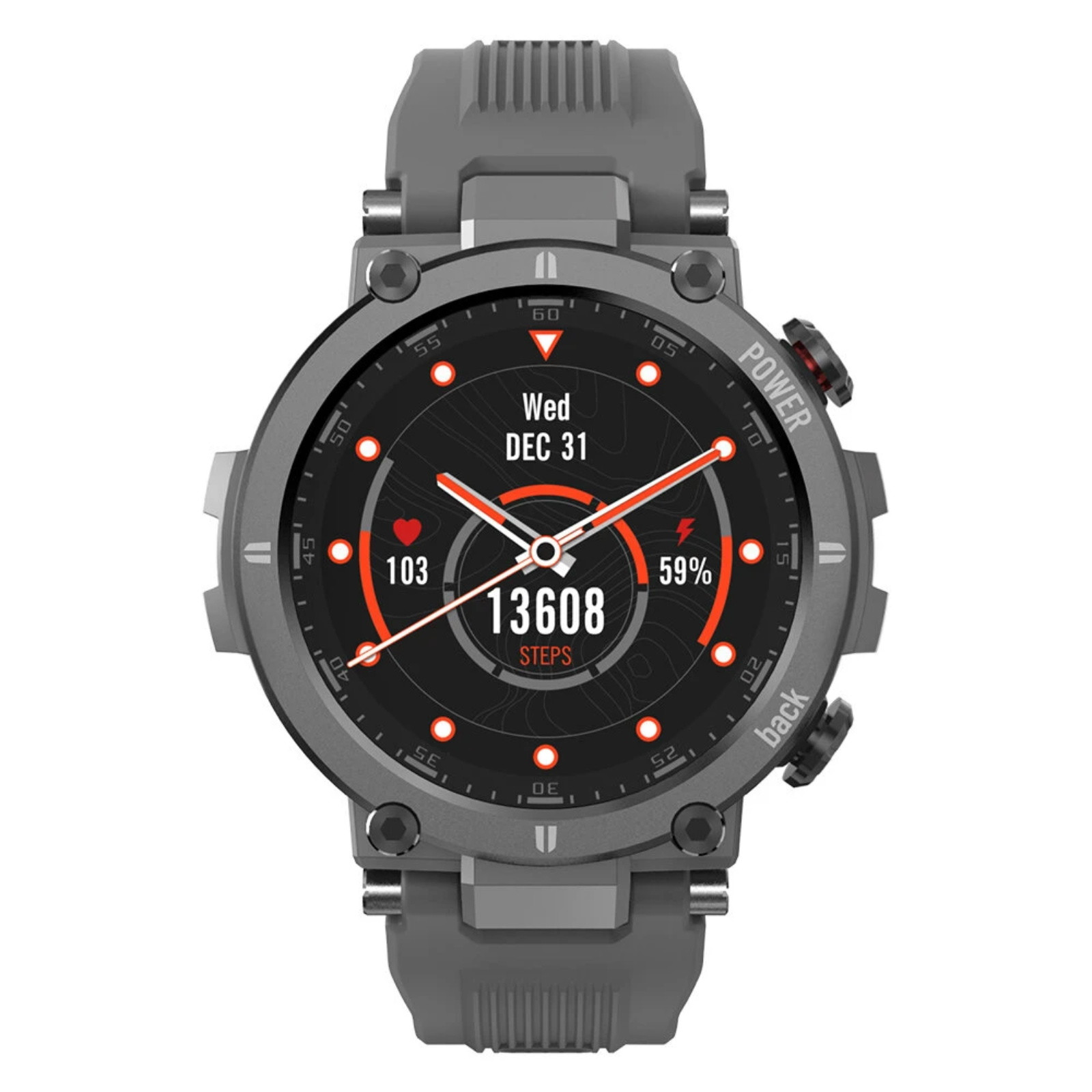 Waterproof Outdoor Smart Watch Rugged 1.3 Inch Smartwatch 20 Sports Modes