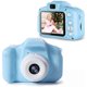 thumbnail image 1 of Cámara para niños, cámara fotográfica digital para niños, cámara selfie, cámara digital de 2 pulgadas, 8 m píxeles, con luz de flash, cámara divertida para niño y niña, tarjeta SD de 32 GB, azul,, 1 of 6
