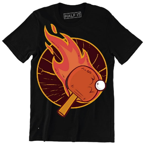 Cool Ping Pong Racket iS on Fire Nice Game Lover Men's T-Shirt