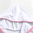 thumbnail image 7 of Grblisyd Girls Swim Cover Up Solid Color Hooded Zip-Up Terry Swimsuit Ruffle Bathing Suit Kids Short Sleeve Swimwear, 7 of 7