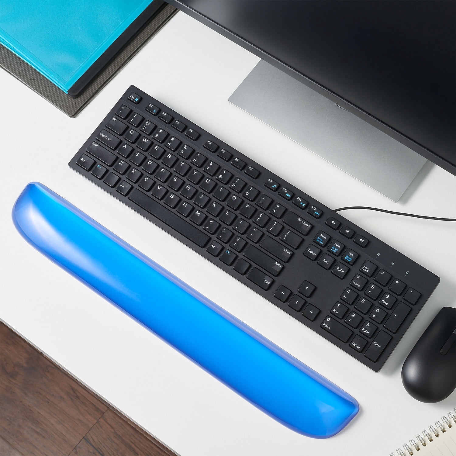 Staples Gel Wrist Rest Blue Crystal (79038) ST61806