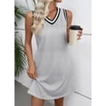 thumbnail image 2 of Vestido EVALESS casual primavera-verano con cuello en V sin mangas para mujer, 2 of 5