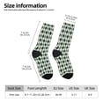 thumbnail image 2 of Zufioo grey and green argyle Thigh High Socks,Knee High Socks For Women and men,Over the Calf Tube Socks.Athletic Socks, 2 of 6
