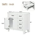 thumbnail image 7 of 36" Bathroom Vanity without Sink, Freestanding Bathroom Vanity Cabinet with 3 Drawer and 2 Doors, Single Basin Vanity Set for Bathroom, Cabinet Base Only, White, 7 of 7
