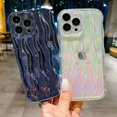 thumbnail image 5 of Water Ripple Pattern Case for iPhone 13 Pro Max Soft TPU Shockproof Camera Protective Back Cover for Women Girl Curly Wave Frame Phone Case for iPhone 13 Pro Max 6.7 Inch Clear, 5 of 13