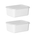 thumbnail image 2 of Youkk Stackable Storage Containers - Retain Freshness Stackable Easy Organization Odorless Food Container Milky White 2 pcs, 2 of 6