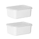 thumbnail image 5 of Naiovety Contenedores de almacenamiento transparentes - Fácil organización Tapa transparente Grado alimenticio Apilable Blanco lechoso 2 Blanco lechoso 2 piezas 2Conjunto, 5 of 6