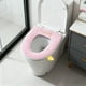 thumbnail image 5 of Funda de Asiento de Inodoro Acolchada, Almohadilla Calefactora Suave, Cojín para Retrete Lavable con Cremallera, 43 x 38 cm, Gris, Rosa, Amarillo, Verde para Hogar, Viaje, 5 of 6