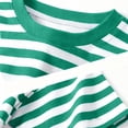 thumbnail image 4 of EnJoCho Toddler Boys Girls T Shirts Kids Striped Shirt Cotton Crew Neck Short Sleeve Tee Tops Blouse for 1-8 Years Short Sleeve Shirts For Boys, 4 of 7