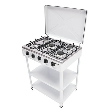 Peakora Propane Gas Stove with 5 Burners, Independent Flame Control, Sturdy Iron Shell and Enamel Cover, Easy to Clean Surface, Energy-Efficient Design for Fast and Efficient Cooking