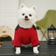 thumbnail image 5 of Conjunto de invierno de forro polar para perros y gatos, ropa cálida para mascotas de cuatro patas con orificio para correa, 1 unidad, talla XS, rojo Rkxzt, 5 of 8