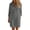 Gray, variant on Dress for Women Lapel Button Casual Solid Color Pocket Dresses Khaki L