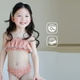 thumbnail image 6 of ‌LYMAYTER‌ ‌Baby Girl Bikini Set Toddler Adjustable Strap Swimwear Tankini Swimsuit Set 6M-8Y, 6 of 8