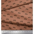 thumbnail image 3 of Soimoi Brown Rayon Fabric Bicycle Transport Print Fabric by the Yard 56 Inch Wide, 3 of 3