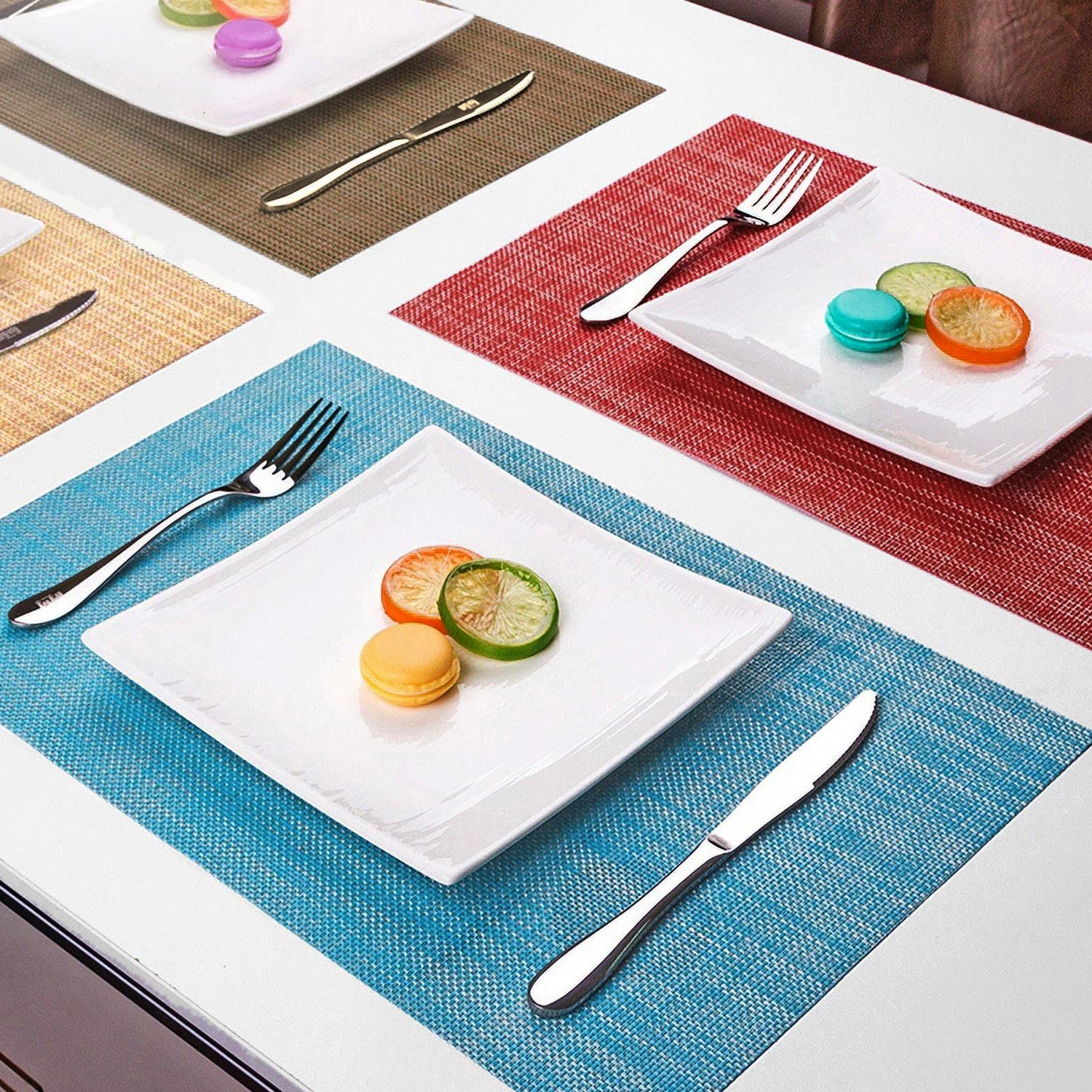 1pc PVC Placemat, Creative Leaf Design Non Slip Table Mat For Kitchen
