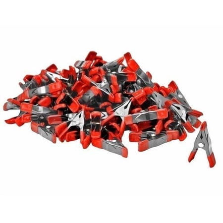 Wideskall 2" inch Mini Metal Spring Clamps w/ Red Rubber Tips Clips Pack of 120