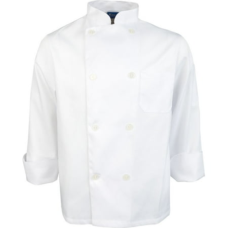 Unisex White Value Long Sleeve Chef Coat (Best Chef Jacket Brand)