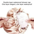 thumbnail image 4 of Shower Caps for Women,Elastic and Reusable Bath Caps, Double Waterproof Layers Shower Cap, Bathing Shower Caps, Environmental Protection Hair Bath Hat, 4 of 12