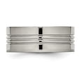thumbnail image 2 of Auriga Fine Jewelry Titanium 9mm Grooved Band for Men Size 8.5, 2 of 6