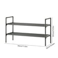 thumbnail image 3 of SHIMELE 2-Tier Shoe Rack, Stackable Shoe Storage Organizer, Sturdy Plastic Shoe Shelf, Compact Entryway Rack for Home, Garage, Closet, Black 45cm, 3 of 6