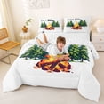 thumbnail image 3 of Catabedysis Cartoon Camping Full Size Comforter Sets,Bonfire Print Bedding Comforter Set For Boys,Multicolor,Reversible,3pcs,1 Comforter and 2 Pillowcases, 3 of 7