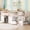 Cream + White, variant on Luckynote Twin Solid Wood Low Loft Bed, Montessori Design with Stairs, Under Bed Storage and Drawers, Cream & White