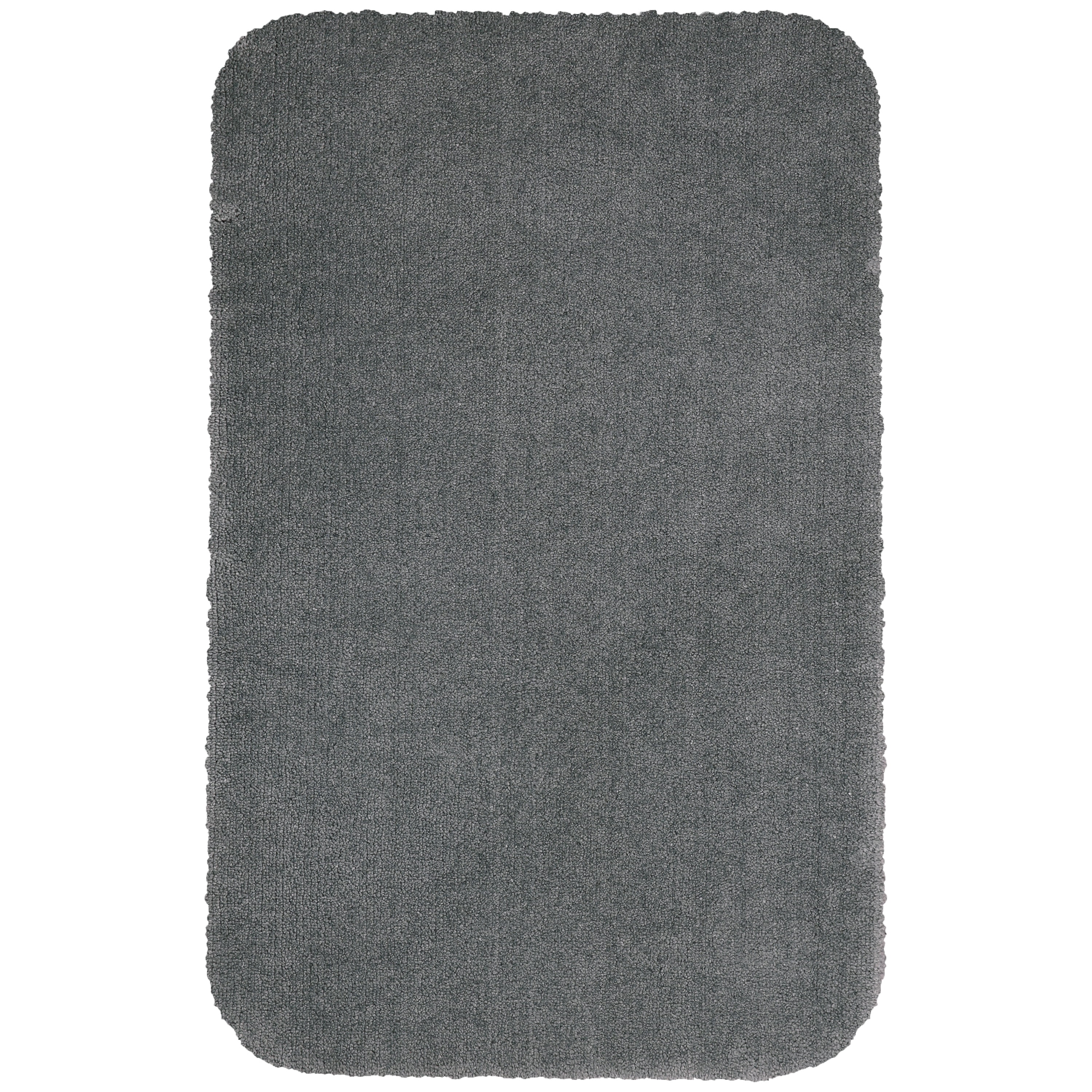 Better Homes & Gardens Solid Gray Nylon Bath Rug, 24"x40"