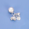 thumbnail image 2 of 925 Sterling Silver Car, Binoculars Explore Travel Dangle Charm for Bracelet Charms Bangle Pendant Jewelry, 2 of 3