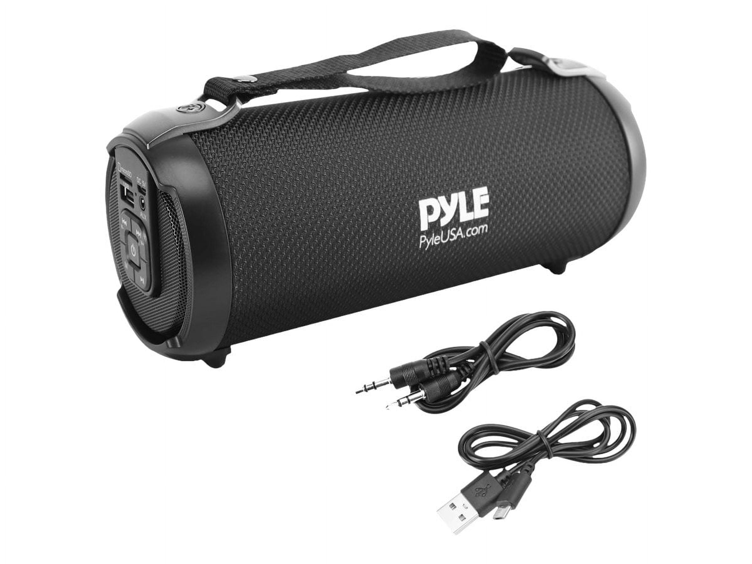 Pyle 100 Watt Rechargeable Wireless Portable Bluetooth Boom Box Speaker Barrel Loud Stereo System