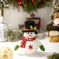 thumbnail image 3 of WKSCLPA Christmas Table Decorations, Snowman with Warm White LED Lights, Xmas Table Top Snowmen Decor for Winter Home Kitchen Mantle Holiday Party, Glowing Plush Snowman Doll, Funny Gifts, 3 of 7
