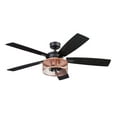 thumbnail image 4 of Honeywell Carnegie 52" Matte Black and Copper Ceiling Fan with Lights and Remote Control, 4 of 10