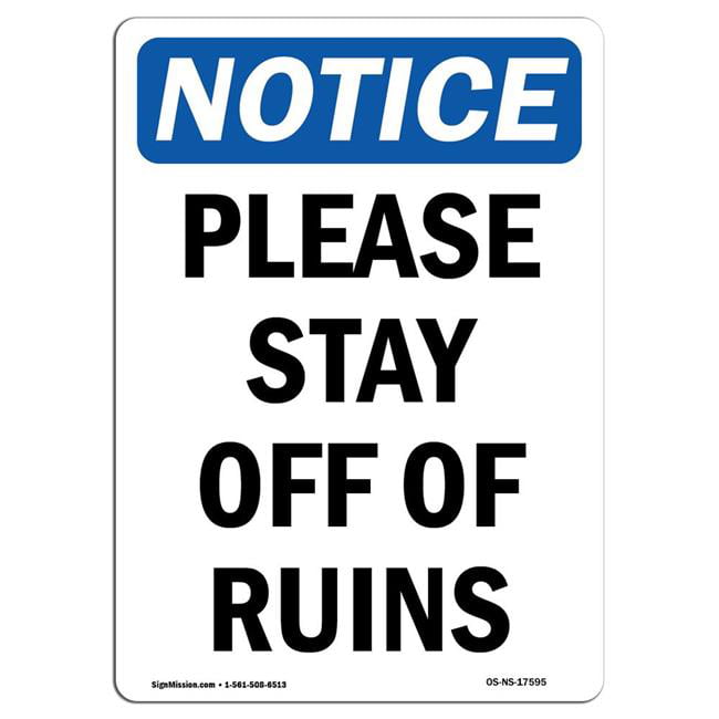24x6 CGSignLab Please Keep Off Grass 5-Pack Ghost Aged Rust Premium Brushed Aluminum Sign
