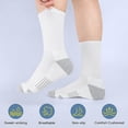 thumbnail image 4 of Xfvqtps 5 Pairs Mens Sports Socks Towel Bottom Mid Tube Thickened Elastic Sweat Absorbing Comfortable Breathable Outdoor Running Mountaineering Socks, 4 of 6