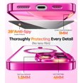 thumbnail image 4 of Funda de teléfono Meifigno diseñada para iPhone 16 Pro 6.3, color rosa intenso, 4 of 7