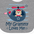 thumbnail image 4 of Inktastic Grammy Loves Me Grandson Bear Boys Baby Bib, 4 of 4