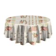 thumbnail image 5 of Pioneer Flower Floral Print Pattern Round Tablecloth 60"x60",Wrinkle Wipeable Table Cloth for Kitchen Dining Room Picnic Patio Party, 5 of 6