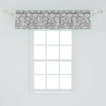 thumbnail image 2 of Ambesonne Monochrome Window Valance, Retro Natural Petals, 54" X 12", Charcoal Grey and White, 2 of 3