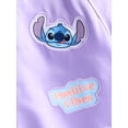 thumbnail image 3 of Stitch Girls' Graphic Patch Varsity Sateen Jacket with Long Sleeves, Sizes 4-12, 3 of 4