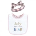 thumbnail image 3 of Hudson Baby Infant Girl Cotton Bib and Headband or Caps Set, Girl Baby Bear, One Size, 3 of 5