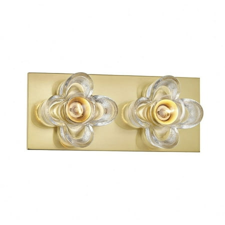 

-2 Light Bath Bracket in Transitional Style-11 inches Wide By 4.75 inches High-Aged Brass Finish Bailey Street Home 735-Bel-4243575