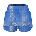 thumbnail image 5 of GiLiling Girls Casual Skort Floral Print Mini Skirt Elastic Waist with Built-in Shorts Lightweight Active Skirt for Daily and Play (Dark Blue, 10-11 Years), 5 of 6