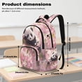thumbnail image 7 of DISNIMO Panda Flower Print 17 Inch School Backpack for Kids Lightweight Bookbag with Front Pockets for Primary Elementary Middle School Students, 7 of 7