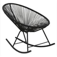 thumbnail image 2 of Home Craft Decor Acapulco Black Metal-frame Rocking Chair, 2 of 3