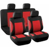 8-piece Full Set Car Seat Covers Auto Interior Accessories Red